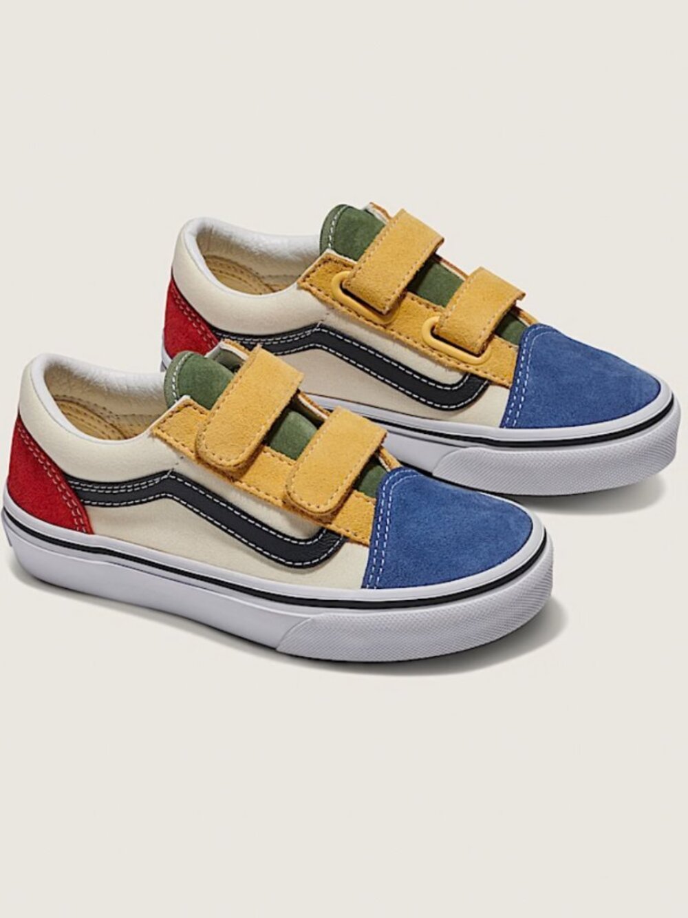 Little Kids Old Skool V Shoe Multi Color Red Blue Green Yellow Size 10.5